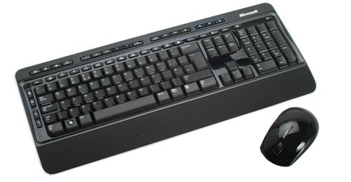Microsoft Wireless Desktop 3000 keyboard and mouse set.