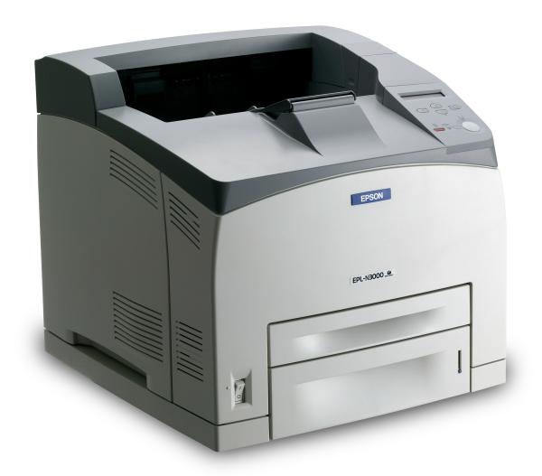 Epson EPL-N3000 laser printer on white background.