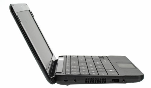 HP Compaq Mini 110c netbook with keyboard and screen visible