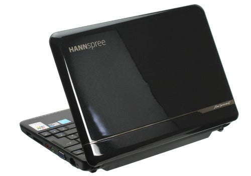 Hannspree HANNSnote SN10E1 10-inch netbook on white background.
