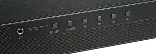 Close-up of Eizo Foris FX2431 monitor's control panel.