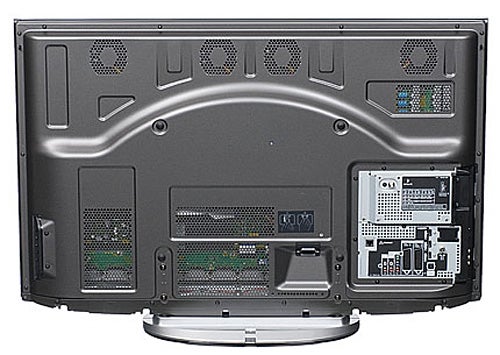 Rear view of Panasonic Viera TX-P42V10 Plasma TV showing ports.