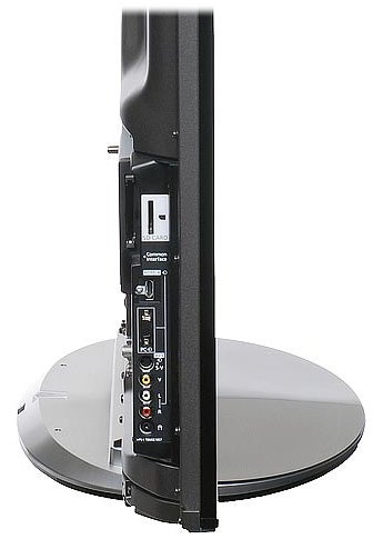 Side view of Panasonic Viera Plasma TV showing ports.