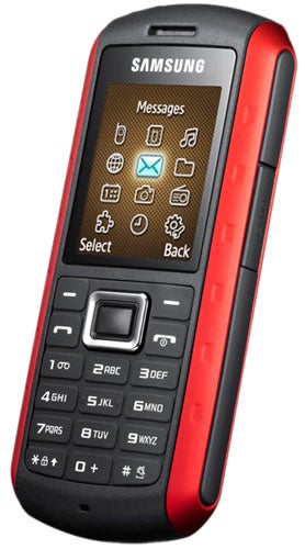 Samsung Solid Extreme B2100 rugged phone with keypad.