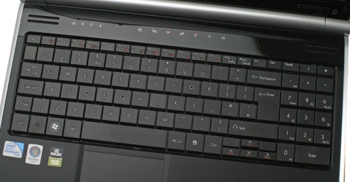 Packard Bell EasyNote TJ65 laptop keyboard and touchpad.