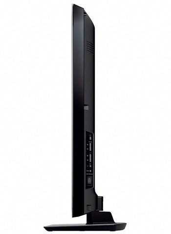 Side view of Sony Bravia KDL-46Z5500 LCD TV on stand.