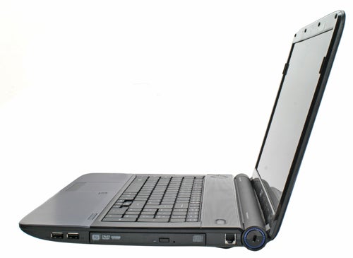 Acer Aspire 7535G laptop open on a white background.