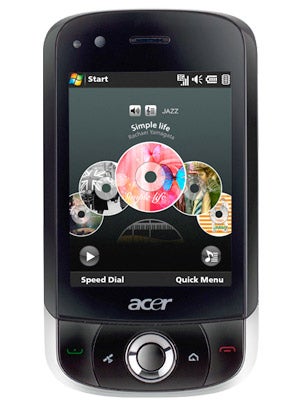 Acer Tempo X960 smartphone displaying media player.