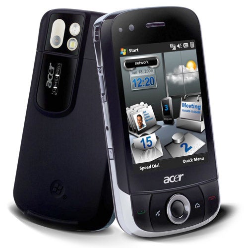 Acer Tempo X960 smartphone showing screen and rear camera.
