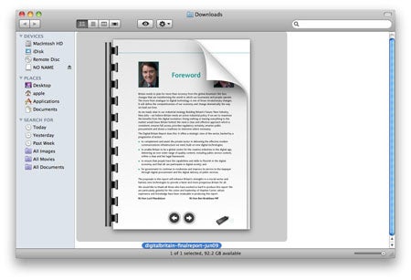 Screenshot of Mac OS X 10.6 Snow Leopard Finder window.