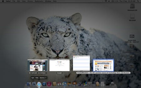 Screenshot of Mac OS X Snow Leopard desktop with open windows.