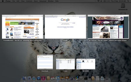 Mac OS X 10.6 Snow Leopard desktop with multiple open windows.