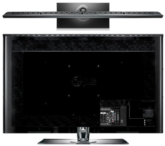 LG 42SL8000 42-inch LCD TV back view with connectivity ports.