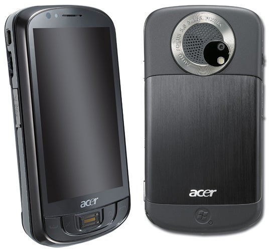 Acer Tempo M900 smartphone front and back view.