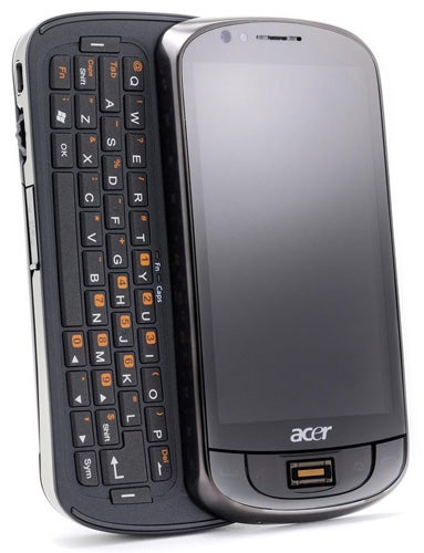 Acer Tempo M900 smartphone with slide-out keyboard.