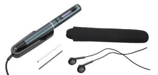 Livescribe Pulse Smartpen with accessories and carrying case.