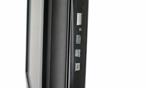 Close-up of eMachines EZ1600 All-In-One PC side profile.