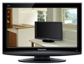Panasonic Viera TX-L19X10 19-inch LCD TV on stand.