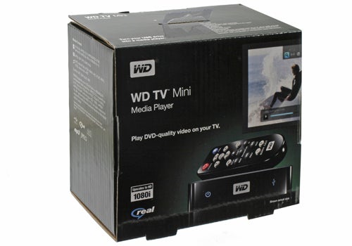 Western Digital WD TV Mini Media Player packaging.