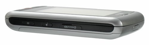 Side view of a silver LG GW520 mobile phone