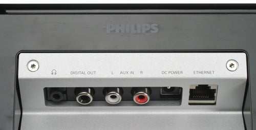 Close-up of Philips Streamium NP2900 connections panel