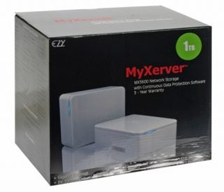 EZY MyXerver MX3600 network storage box with 1TB capacity.