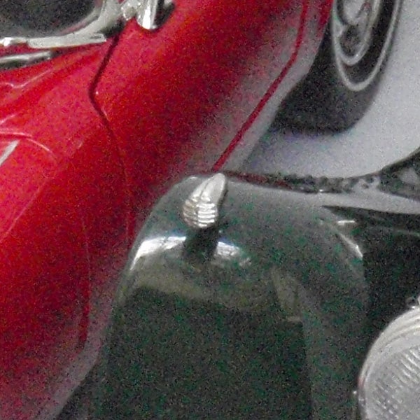 image of a red car taken with Olympus mju Tough 6010.
