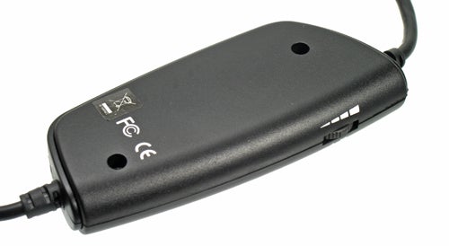 Sharkoon X-Tatic Digital Headset control box close-up.