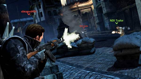 In-game screenshot of PlayStation 3 action shooter game.