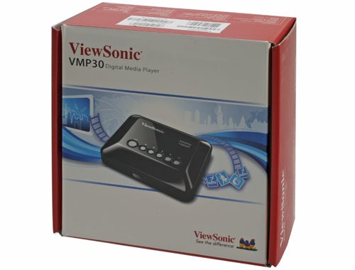 ViewSonic VMP30 Digital Media Player retail packaging.