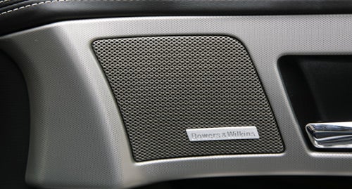 Jaguar XF speaker grille with Bowers & Wilkins logo.