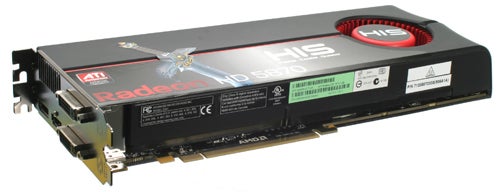 HIS Radeon HD 5870 graphics card on white background.