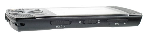 Side view of Sony Walkman NWZ-S544 8GB mp3 player.