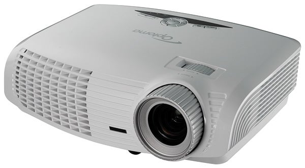 Optoma ThemeScene HD20 DLP projector on a white background.