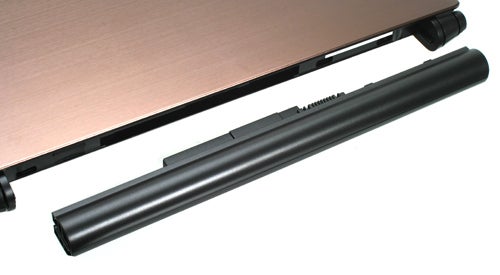 Acer Aspire 3935 laptop with extended battery pack.