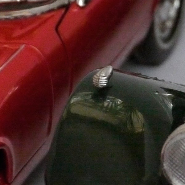 Close-up of a toy car shot by Panasonic Lumix GH1.
