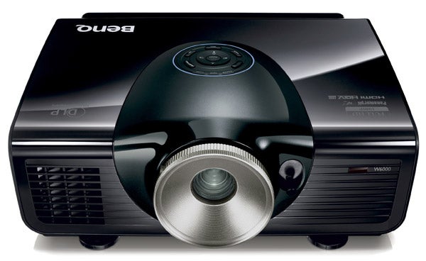 BenQ W6000 DLP Projector on white background.