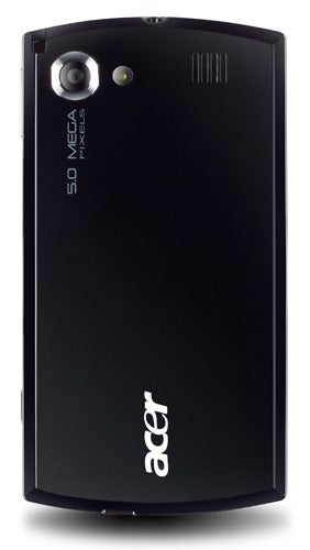 Acer neoTouch S200 smartphone showing rear camera and logo.