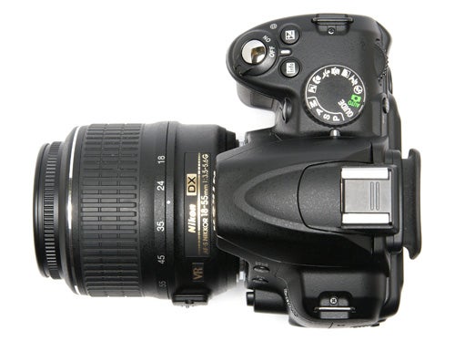 Nikon D3000 Digital SLR camera with zoom lens.
