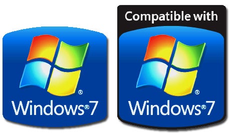 Logos indicating compatibility with Microsoft Windows 7.