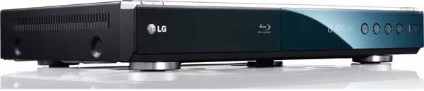 LG BD390 Blu-ray player on white background.