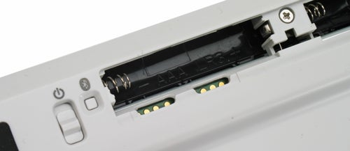 Battery compartment of Microsoft Bluetooth Mobile Keyboard 6000.