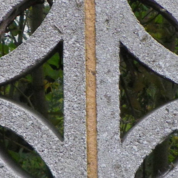 Close-up photo of a weathered iron fence