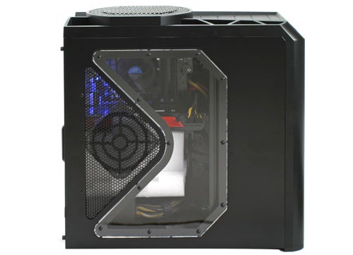 DinoPC i7-Osaurus Gaming PC with transparent side panel.