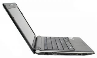 Samsung N510 netbook with screen open and keyboard visible.