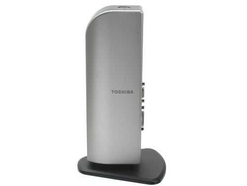 Toshiba Dynadock U10 USB docking station on white background.
