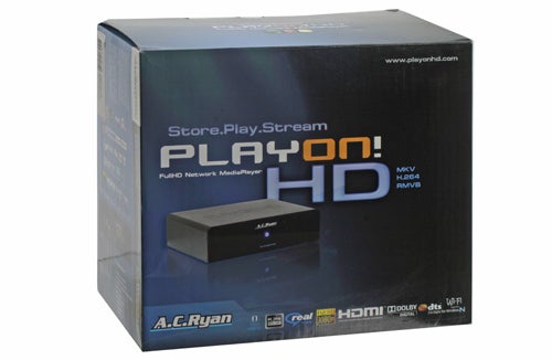 A.C.Ryan Playon!HD Media Player packaging box.