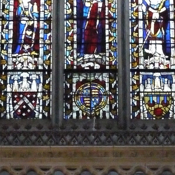 Detailed stained glass window photographed with Panasonic Lumix DMC-GF1.
