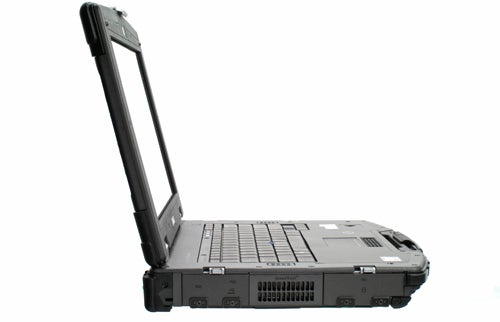 Dell Latitude E6400 XFR rugged laptop with open lid.