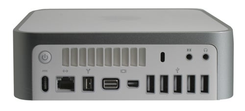 Apple Mac mini (Late 2009) rear view showing ports.